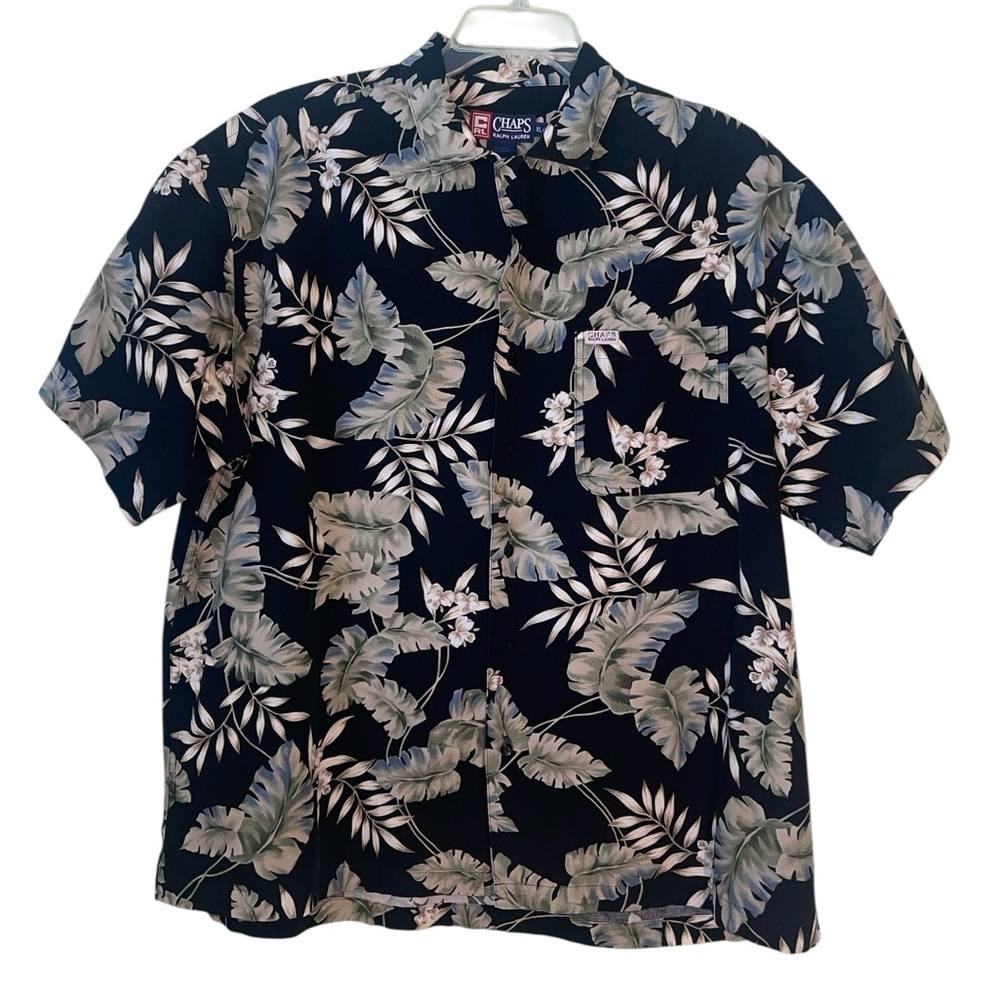Chaps/Ralph Lauren short sleeve button up, cotton, Hawaiian shirt. Size XL GUC - Picture 4 of 7